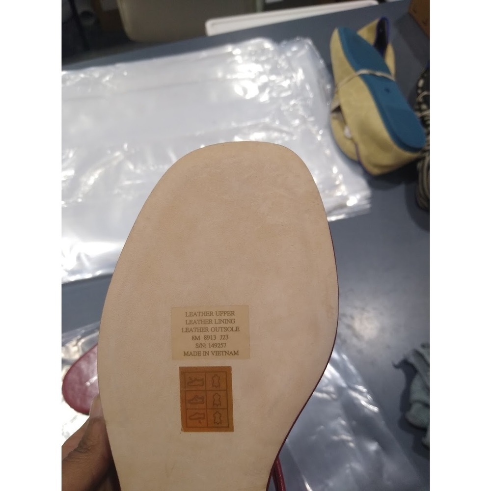 Tory Burch Women's Patos Flat Sandals Red Size 8 - Picture 2 of 2
